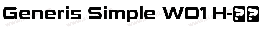 Generis Simple W01 H字体转换